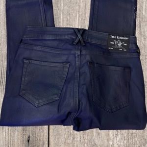 True Religion Jennie Navy mid rise Coated Size 27